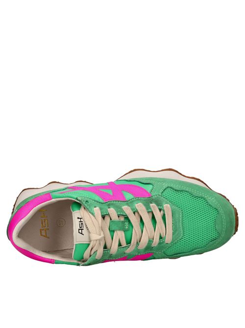 Sneakers modello SUNSTAR in camoscio e tessuto ASH | SUNSTAR CALF SUEDEVERDE-FUXIA